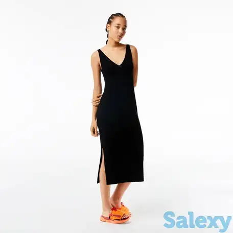 Платье lacoste knit midi без рукавов, фотография 1