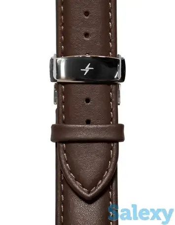 Натуральная кожа, застёжка бабочка стального цвета, фотография 1