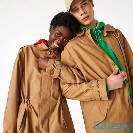 Мужской тренч lacoste unisex из легкой парусины, фотография 1