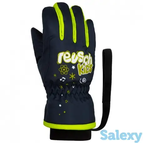 Перчатки reusch 18-19 kids dress blue/safety yellow, фотография 14