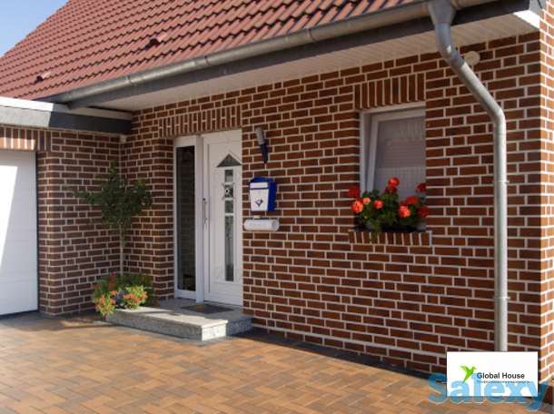 Облицовка фасада керамическим кирпичом, фотография 1