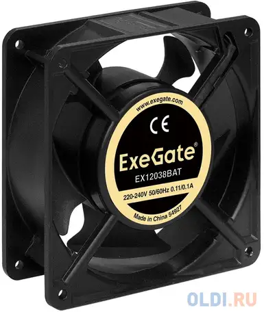 Exegate ex289019rus вентилятор 220в exegate ex12038bat (120x120x38 мм, 2-ball (двойной шарикоподшипн, фотография 1