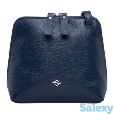 Сумка женская из кожи mallow dark blue, фотография 2