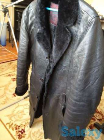 Кожаный плащ(пальто) 48 размер, фотография 1