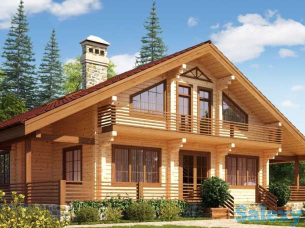 Деревянный дом под ключ из бруса и клееного бруса, п.Жибек жолы, промышленная зона 1032, фотография 1