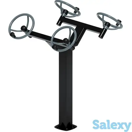 Рули (положение стоя) серый - уличный тренажер - ст 101-13, фотография 2