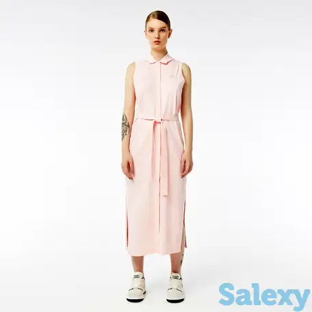 Женское платье lacoste с поясом без рукавов, фотография 1