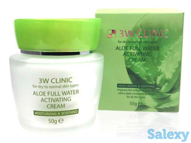 Крем для лица 3w clinic aloe full water activating cream, фотография 2