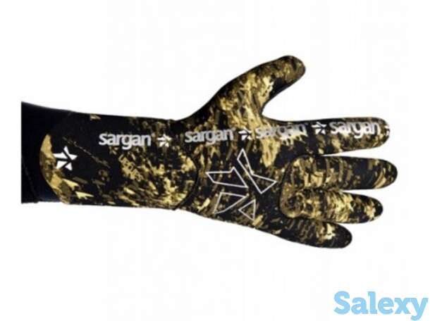 Перчатки для подводной охоты неопреновые sargan калан камо rd2.0  4.5мм, фотография 1
