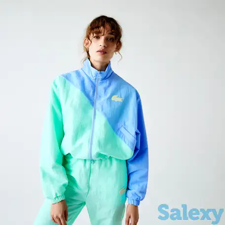 Женская двухцветная ветровка lacoste live на молнии, фотография 1