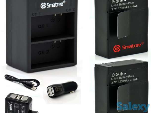 Продам комплект аккумуляторов для GoPro HERO 3/3+, Smatree® A2C-003, фотография 1