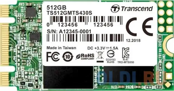 Ssd накопитель transcend mts430 512 gb sata-iii, фотография 1