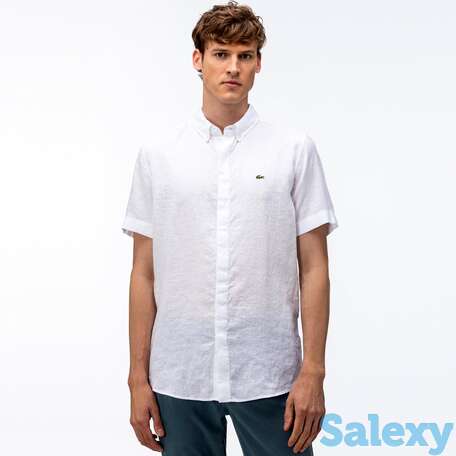 Льняная мужская рубашка lacoste  l!ve, фотография 1