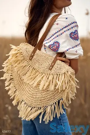 Плетеная сумка на плечо, фотография 1