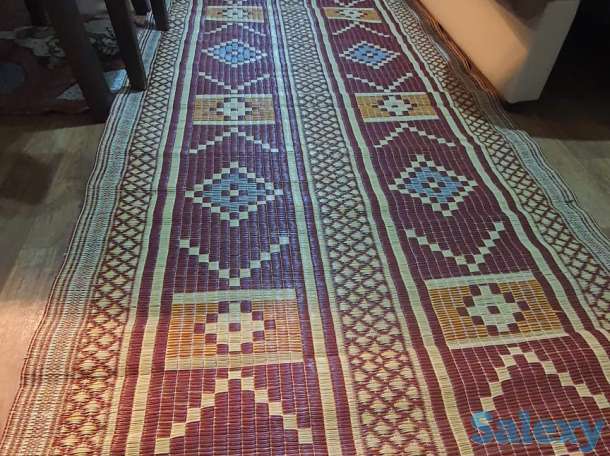 Циновка, коврик, яркая ковровая дорожка красная 91х170 см  по японской технологии, фотография 1