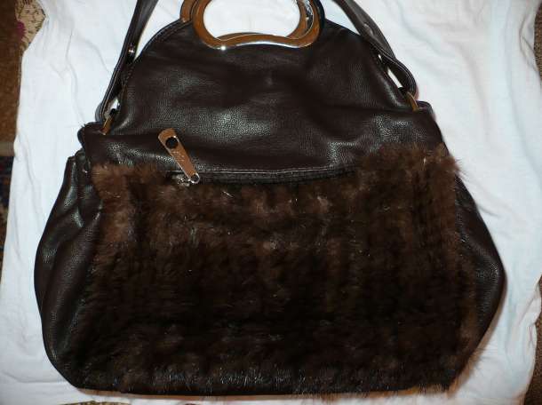 Шуба норковая, берет норковый, сумочка с норковой отделкой, фотография 6