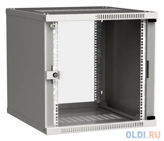 Шкаф коммутационный itk linea we (lwe3-12u64-gf) настенный 12u 600x450мм пер.дв.стекл 50кг, фотография 1