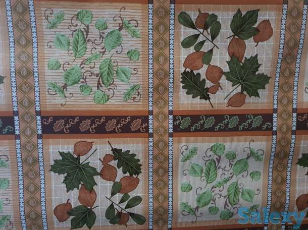 Клеенка скатерть с листьями дуба летняя, Турция, фотография 2