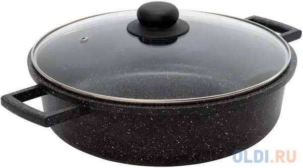 Сотейник starwind chef induction d=28см (с крышкой) черный (sw-chi4028s), фотография 1