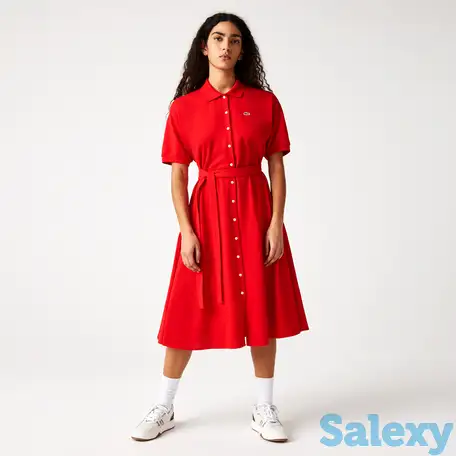 Женское платье-поло lacoste с поясом, фотография 1