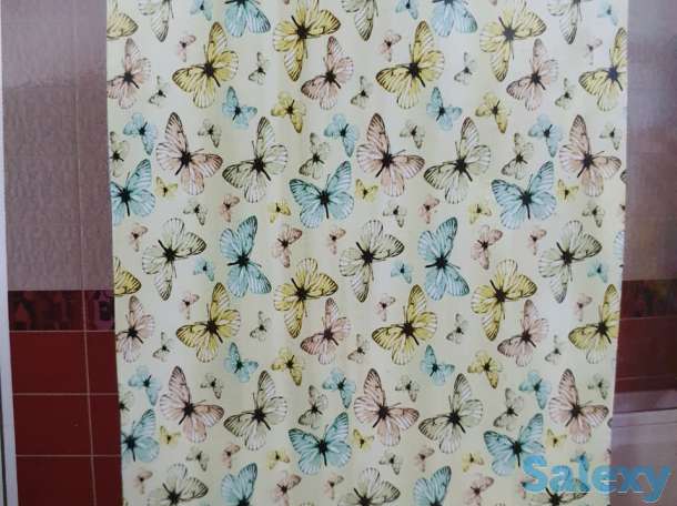 Шторка для ванны, турецкая, с бабочками, фотография 2