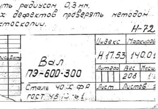 Вал насоса ПЭН 600-300 для ТЭЦ, фотография 1