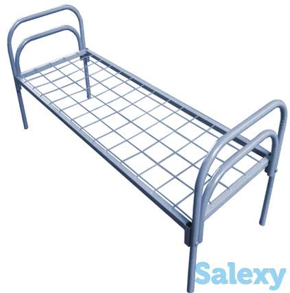 Кровать металлическая белая, фотография 3