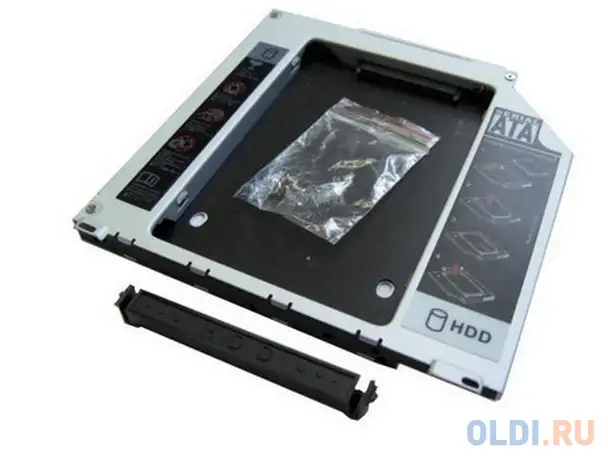Адаптер оптибей 9,5 mm espada ss95u mm (optibay, hdd caddy) sata/minisata, фотография 1