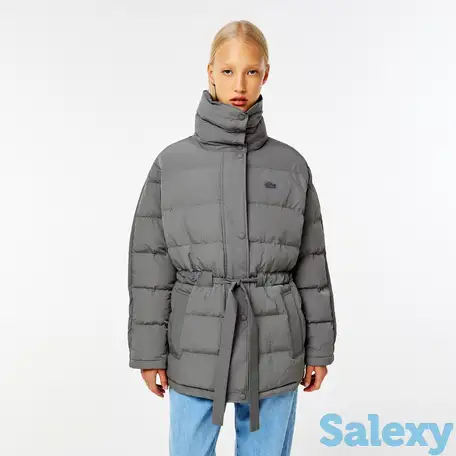 Женская объемная удлиненная куртка lacoste, фотография 1