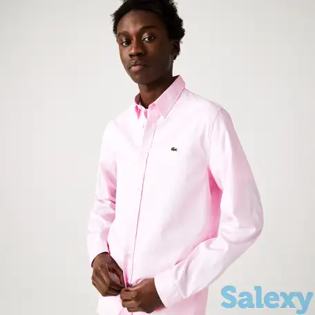 Мужская рубашка lacoste slim fit из хлопка премиум-класса, фотография 1