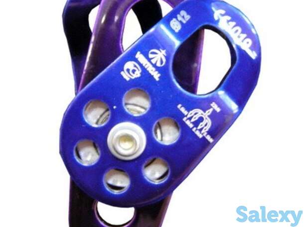 Блок-ролик вертикаль двойной с подшипником дюраль, фотография 1