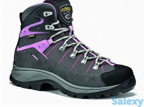 Треккинговые ботинки asolo revert gv grey/gunmetal/pool side, фотография 1