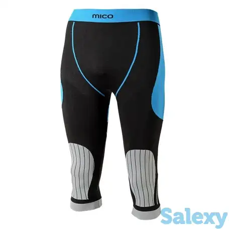 Термобрюки mico man 3/4 official ita nero argento, фотография 3