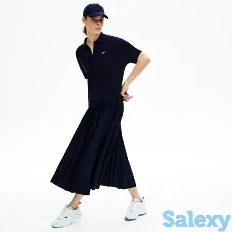 Женское поло lacoste  flowy pique loose fit, фотография 1