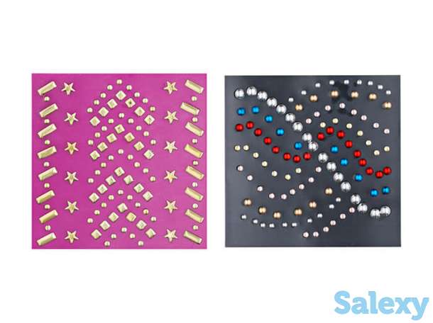 Набор стикеров для ногтей kiss nail artist metallic stones studs (ns32), фотография 2