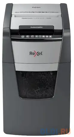 Шредер rexel optimum autofeed 150m черный с автоподачей (секр.p-5)/фрагменты/150лист./44лтр./скрепки, фотография 1