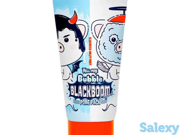 Кислородная маска elizavecca hell-pore bubble blackboom pore pack, фотография 1