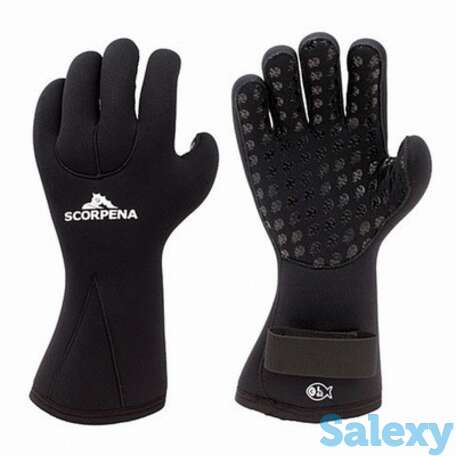 Перчатки для подводной охоты неопреновые scorpena c 6мм, фотография 1