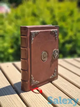 Гримуар из кожи на заказ, кожаная книга желаний, блокнот ручной работы, фотография 1