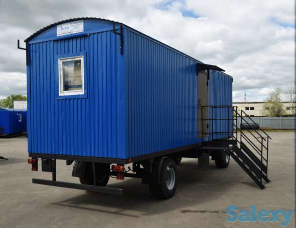 Передвижной вагон-дом для проживания на прицеп-шасси, фотография 1