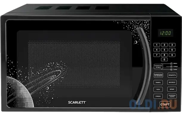 Микроволновая печь scarlett sc-mw9020s09d 700 вт чёрный, фотография 1