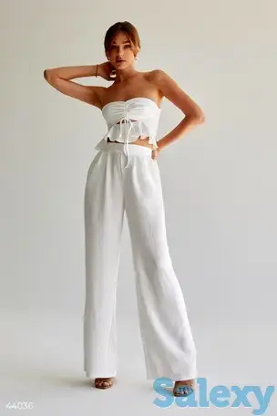 Молочный брюки свободного кроя, фотография 1