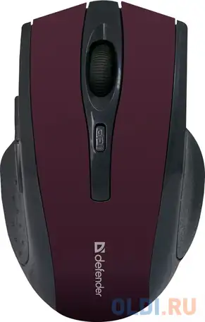 Мышь беспроводная defender accura mm-665 red usb оптическая, 1600 dpi, 5, фотография 1