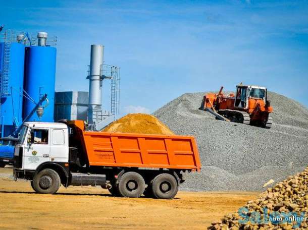 Отсев, щебень, песок, резиновая крошка, асфальт, фотография 1