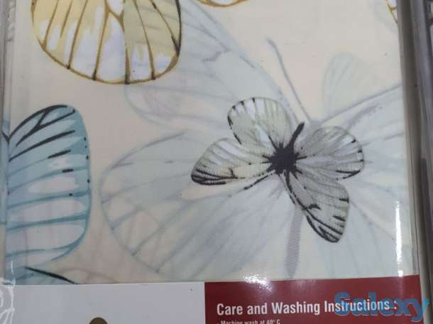 Шторки для душа и ванны, производство Турция, яркие бабочки, фотография 2