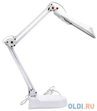 Camelion kd-017a с01 белый (светильник настольный, в к-те база+струбцина, 230v 11w), фотография 1