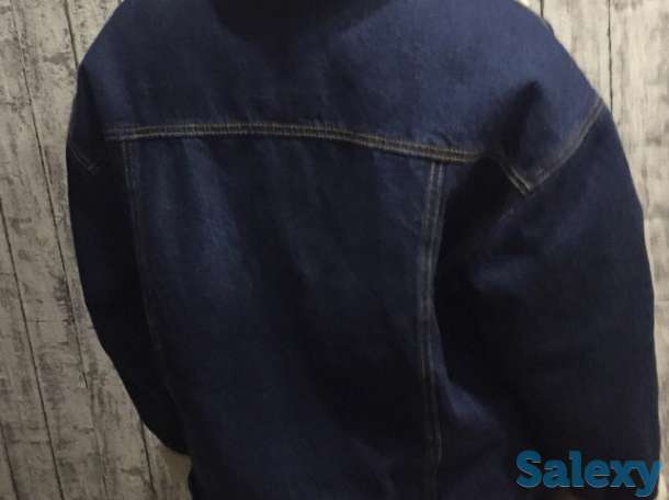 Джинсовая куртка с белым начесом, фотография 1