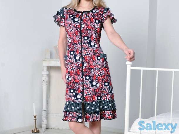 Халат с оборками оптом от производителя «Ева», фотография 1