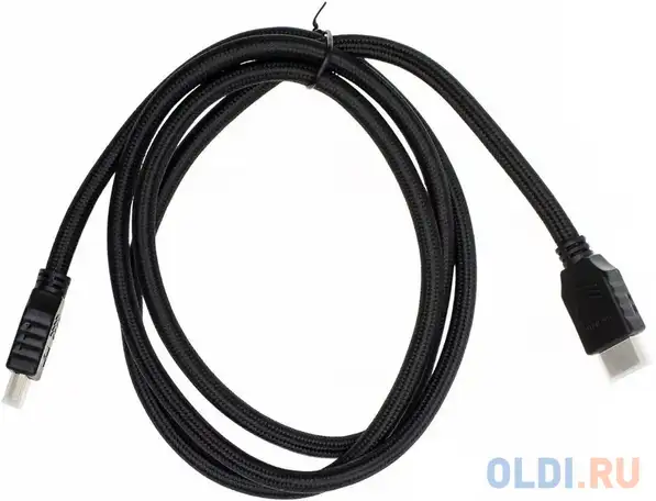 Кабель hdmi 1.5м cactus cs-hdmi.2-1.5 круглый черный, фотография 1