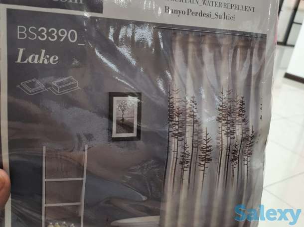 Шторки для душа и ванны, Турция, деревья на светло бежевом фоне, фотография 3